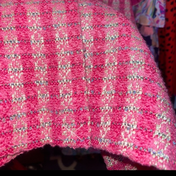 Jcrew Mockneck belted sheath dress in pink disco tweed - Picture 9 of 9